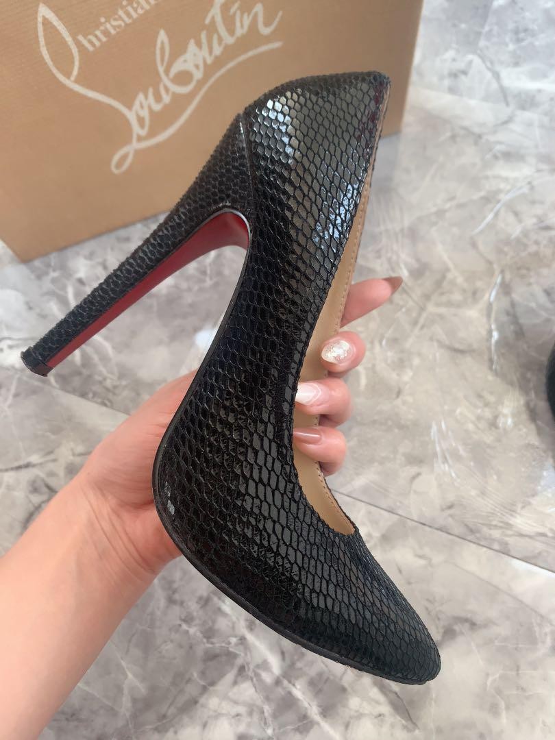 Christian Louboutin Shoes Pumps Heel EU 36 US 6 Black Authentic