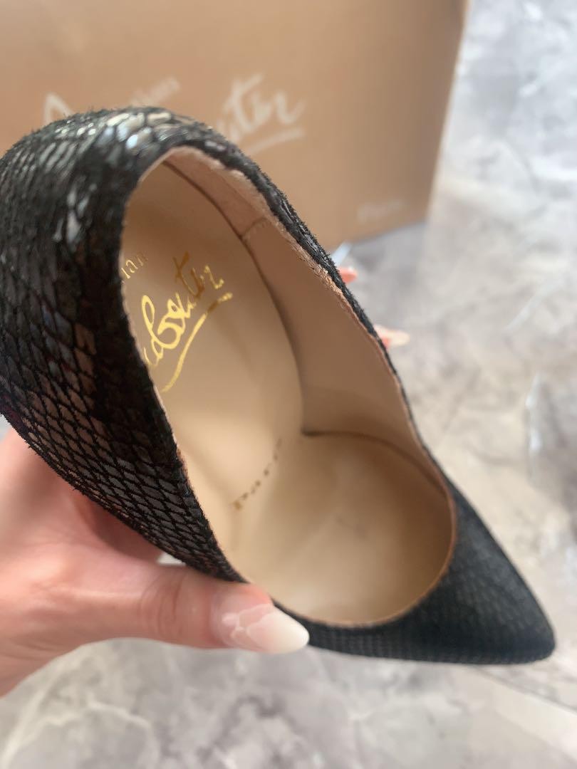 Christian Louboutin Shoes Pumps Heel EU 36 US 6 Black Authentic