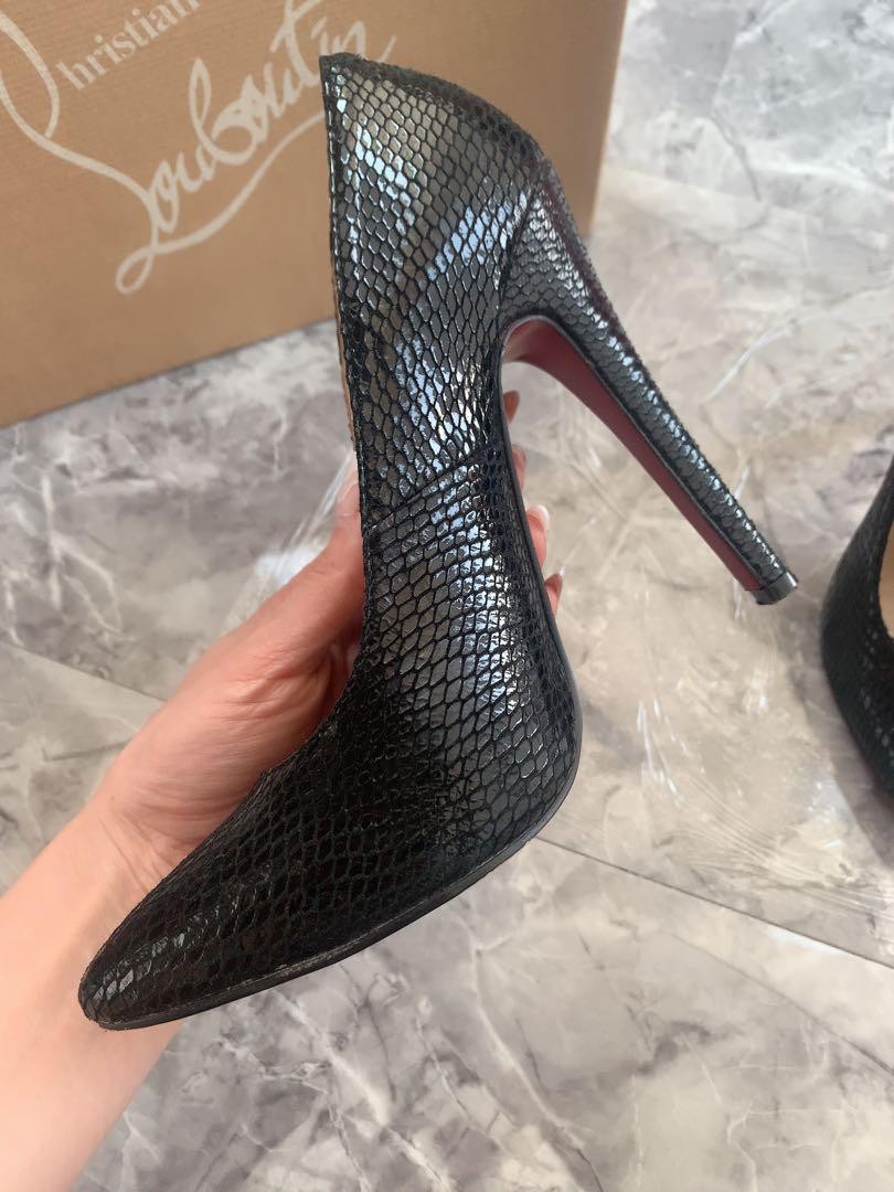 Christian Louboutin Shoes Pumps Heel EU 36 US 6 Black Authentic