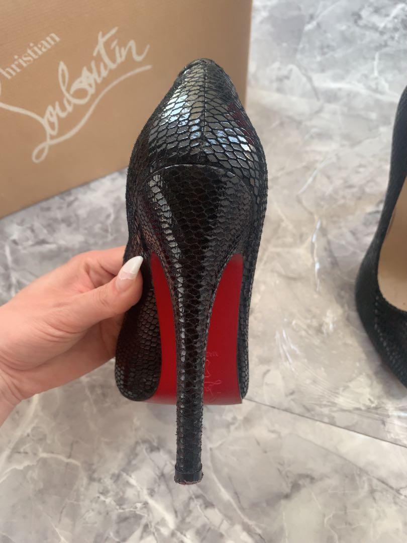 Christian Louboutin Shoes Pumps Heel EU 36 US 6 Black Authentic
