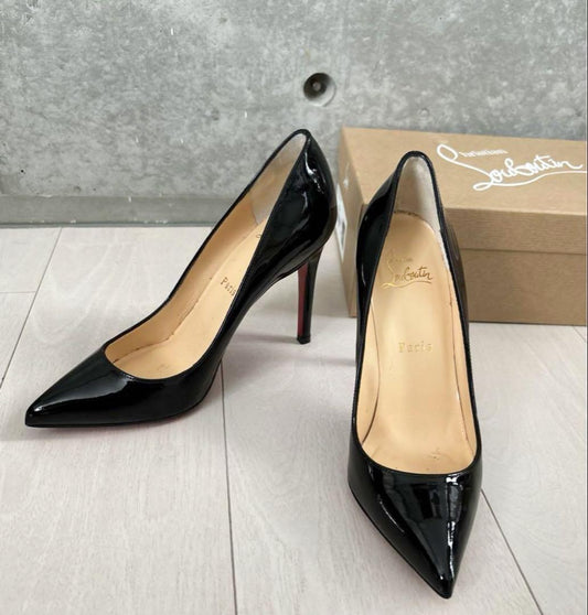 Christian Louboutin PIGALLE Shoes Pumps Heel EU 36.5 US 6.5 Black Authentic