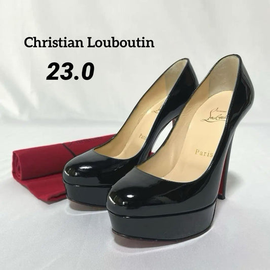 Christian Louboutin Shoes Pumps Heel EU 35.5 US 5.5 Black Authentic