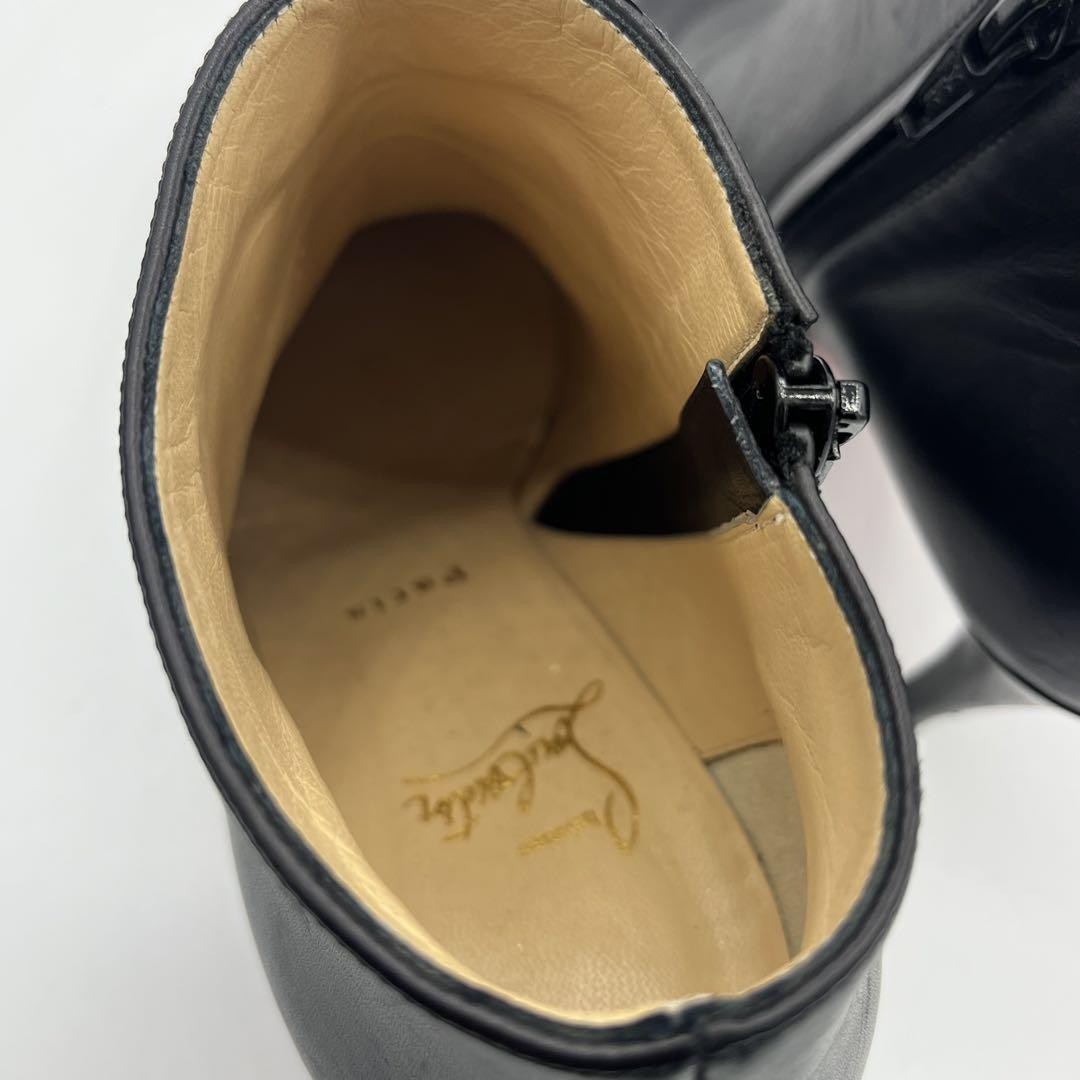 Christian Louboutin Short Boots Shoes EU 38.5 US 8.5 Black Authentic
