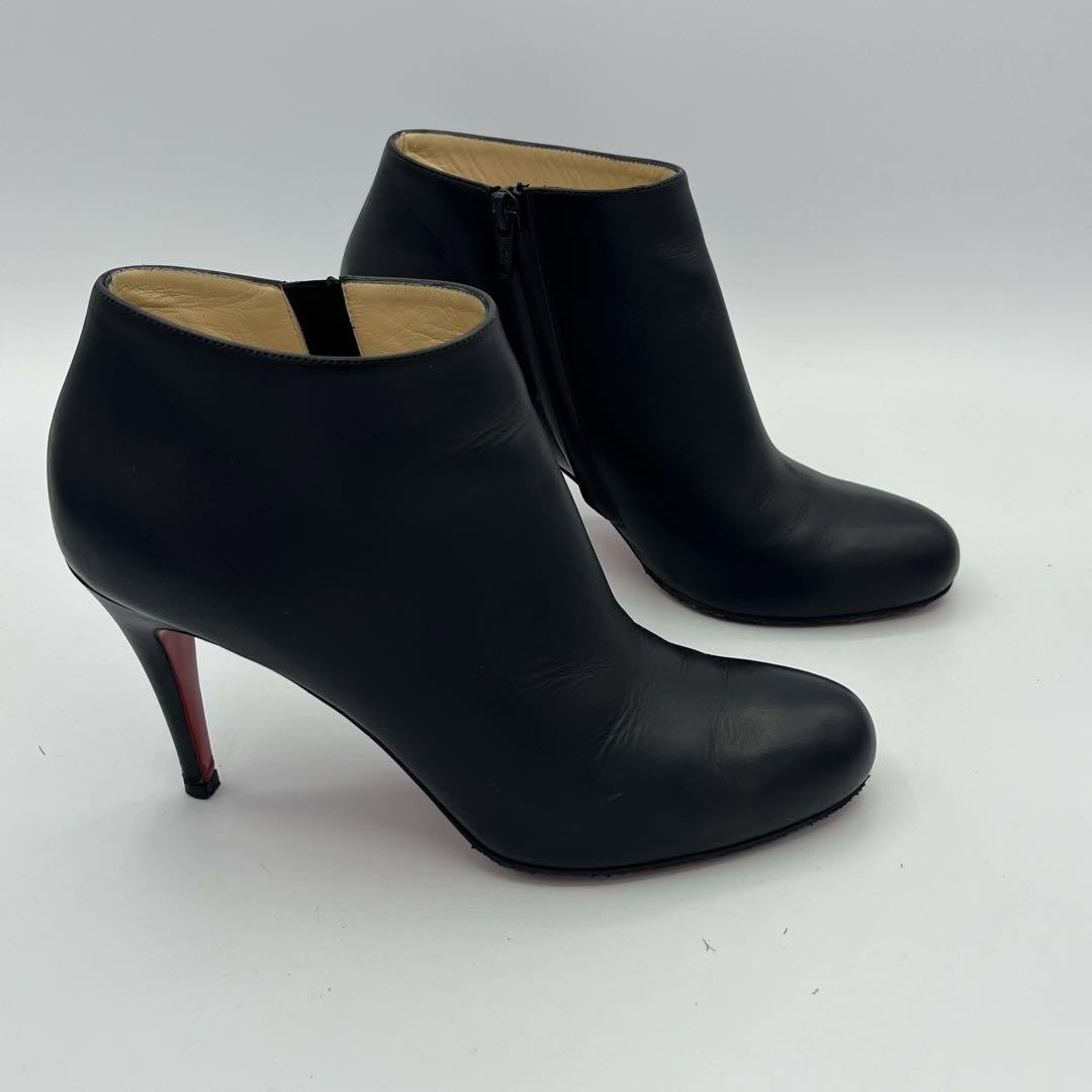 Christian Louboutin Short Boots Shoes EU 38.5 US 8.5 Black Authentic