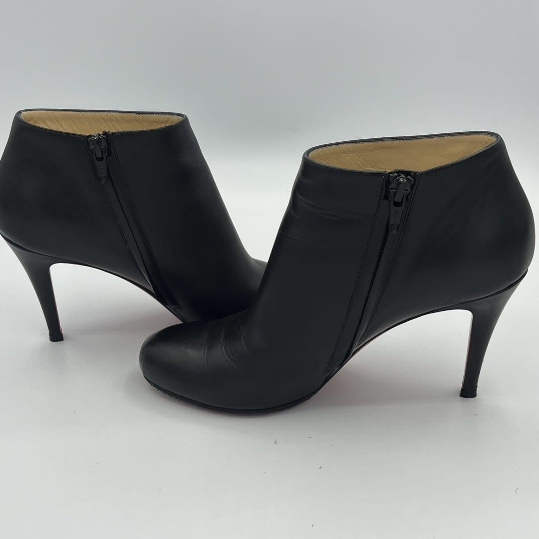Christian Louboutin Short Boots Shoes EU 38.5 US 8.5 Black Authentic