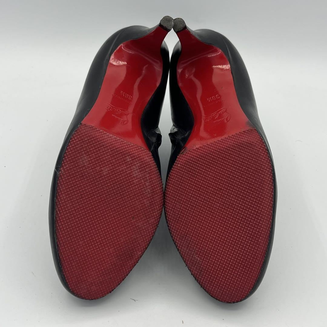 Christian Louboutin Short Boots Shoes EU 38.5 US 8.5 Black Authentic