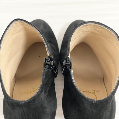 Christian Louboutin Short Boots Shoes EU 36.5 US 6.5 Suede Black Authentic