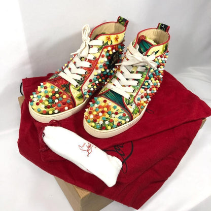 Christian Louboutin Sneakers Shoes High-cut Studs EU 36.0 US 6.0 Multicolor Auth
