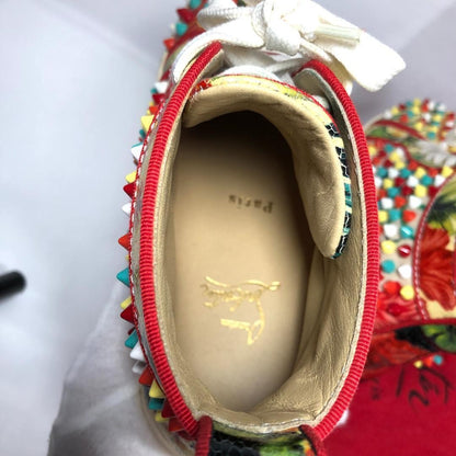 Christian Louboutin Sneakers Shoes High-cut Studs EU 36.0 US 6.0 Multicolor Auth