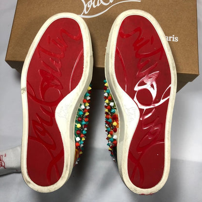 Christian Louboutin Sneakers Shoes High-cut Studs EU 36.0 US 6.0 Multicolor Auth