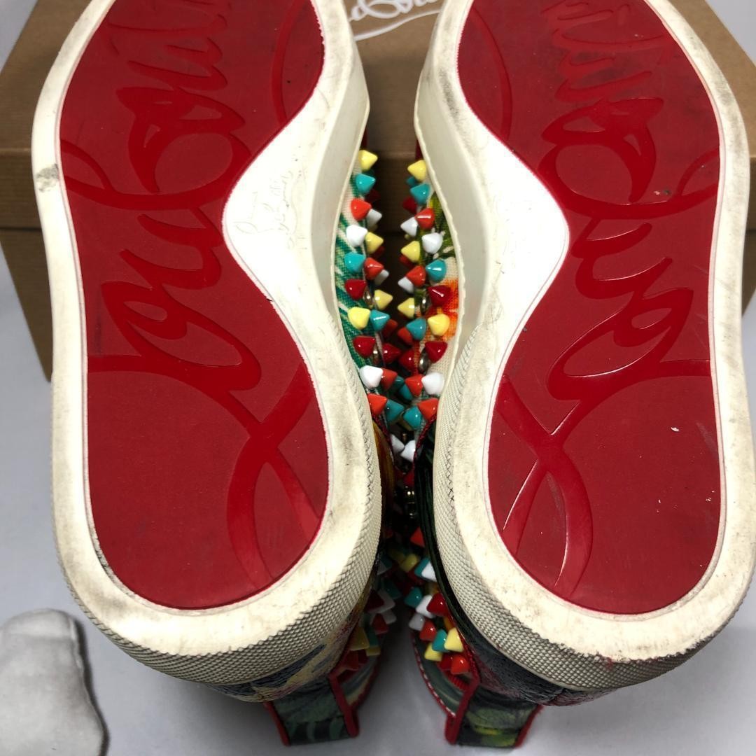 Christian Louboutin Sneakers Shoes High-cut Studs EU 36.0 US 6.0 Multicolor Auth