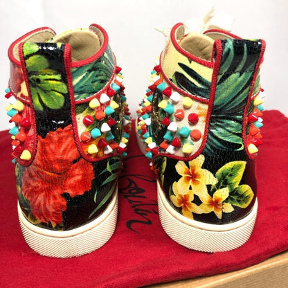 Christian Louboutin Sneakers Shoes High-cut Studs EU 36.0 US 6.0 Multicolor Auth
