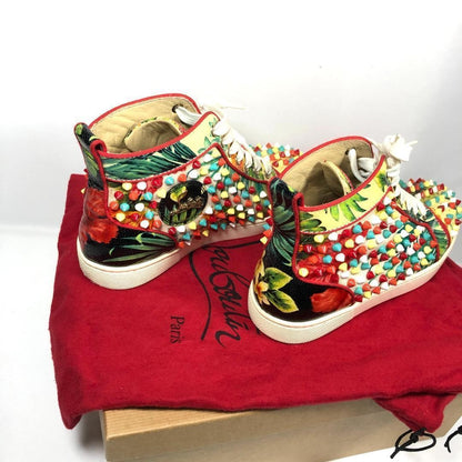 Christian Louboutin Sneakers Shoes High-cut Studs EU 36.0 US 6.0 Multicolor Auth