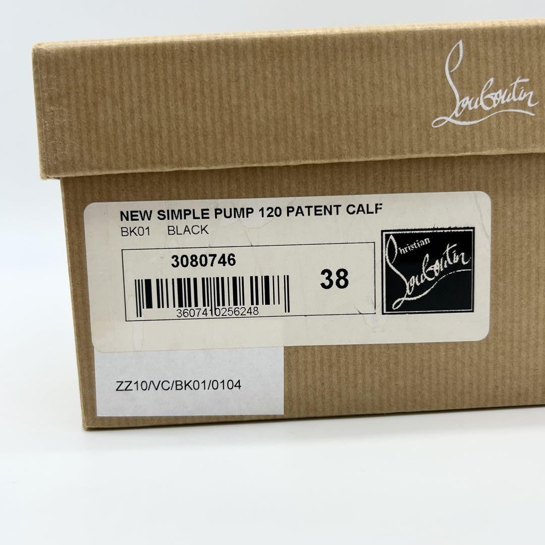 Christian Louboutin Shoes Pumps Heel EU 38 US 8 Patent Leather Black Red Auth