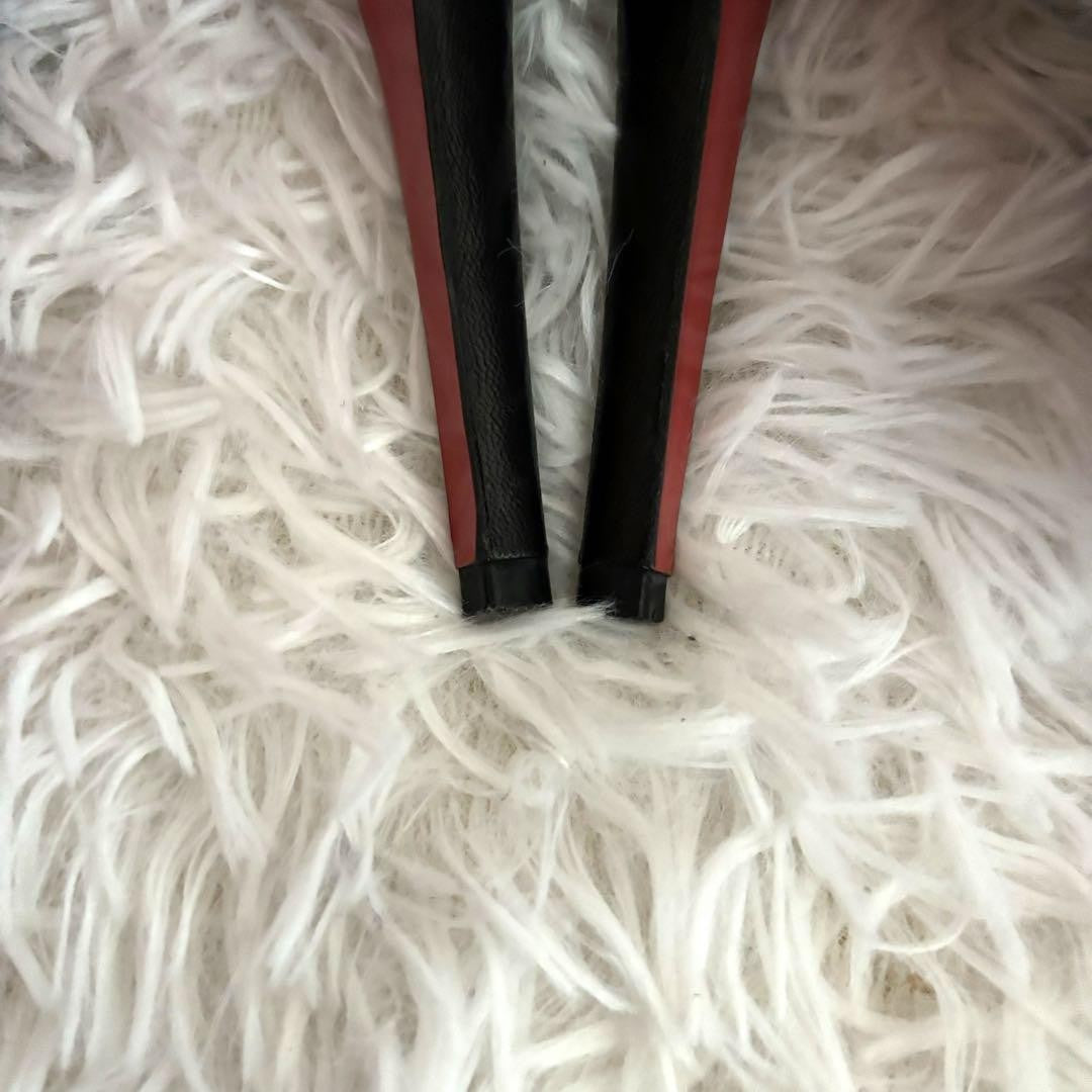 Christian Louboutin Shoes Pumps Heel Studs EU 36.5 US 6.5 Suede Leather Black
