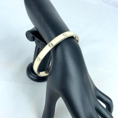 FENDI Bracelet Bangle FF Gold Authentic