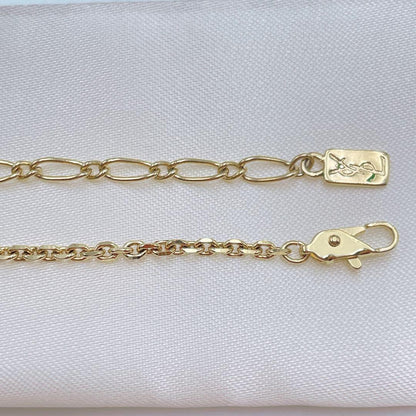 Saint Laurent Necklace Pendant YSL Logo Rhinestone Gold Authentic
