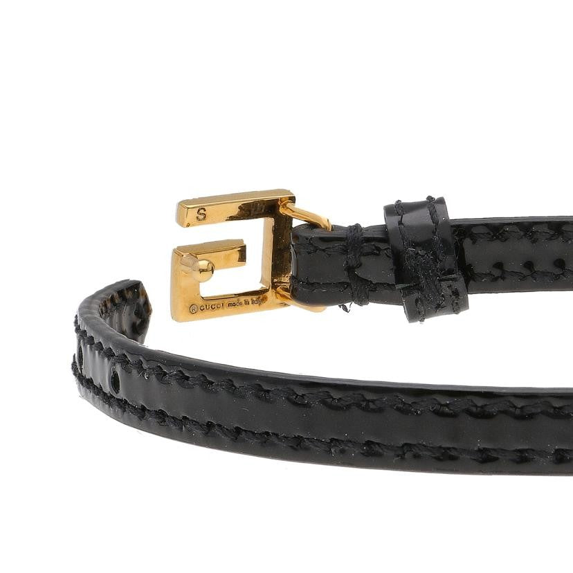GUCCI Bracelet Bangle Black Gold Authentic
