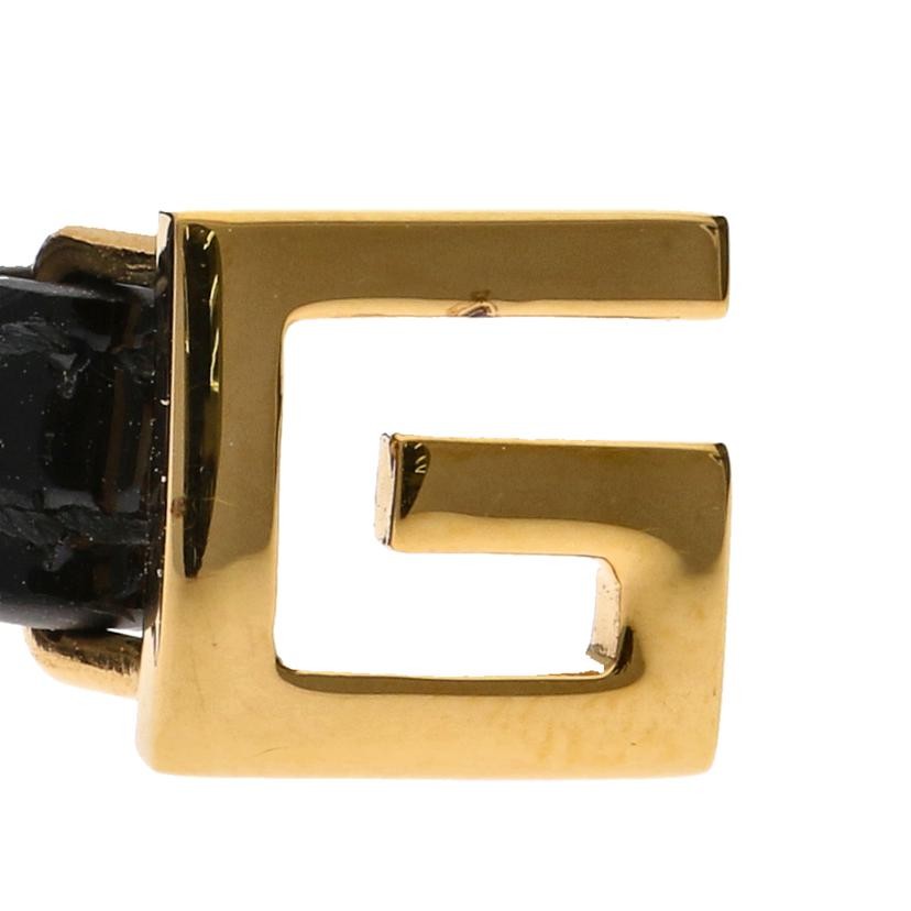 GUCCI Bracelet Bangle Black Gold Authentic