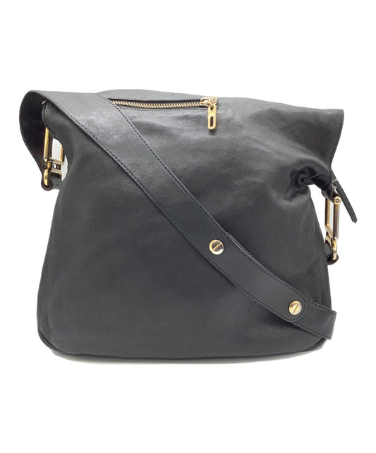 Chloe shoulder bag Purse Leather Black Gold Authentic Women's Used