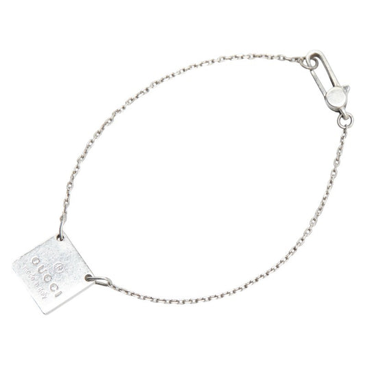 GUCCI Bracelet Bangle Logo Silver 925 Women Accessory Authentic