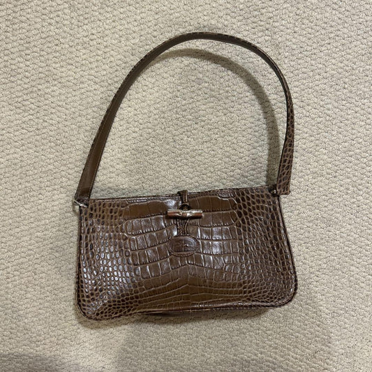 Longchamp handbag Purse Brown Women's Used Authentic
