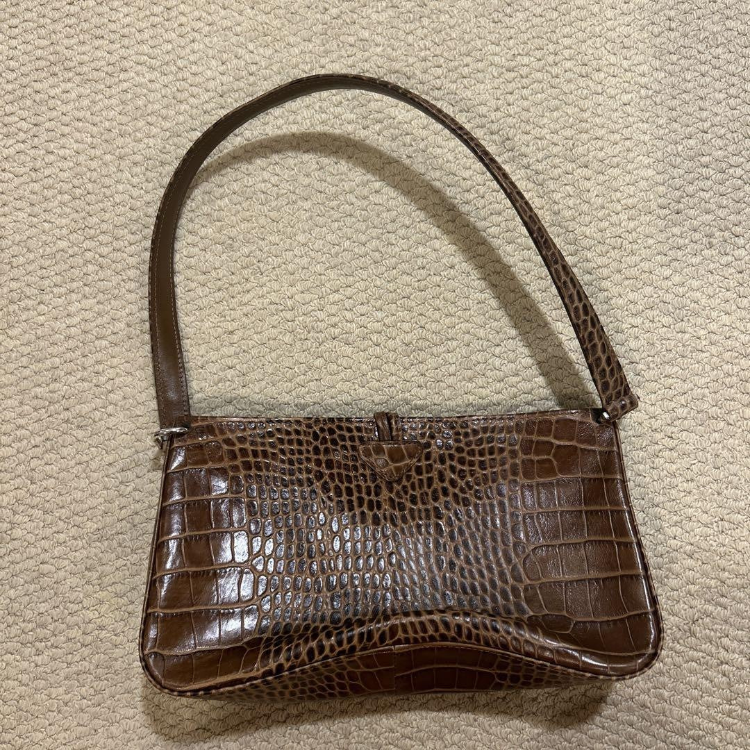 Longchamp handbag Purse Brown Women's Used Authentic