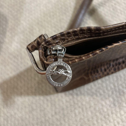 Longchamp handbag Purse Brown Women's Used Authentic