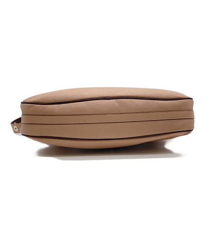 Salvatore Ferragamo Shoulder Bag Purse Gancini Beige Authentic