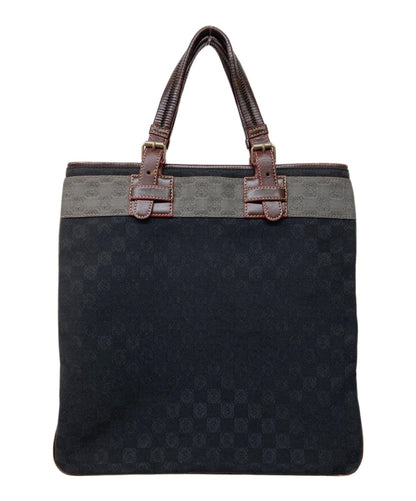 LOEWE Hand Bag Tote Purse Anagram Canvas Black Authentic