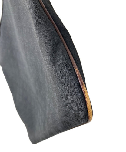 LOEWE Hand Bag Tote Purse Anagram Canvas Black Authentic