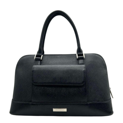 BURBERRY Hand Bag Tote Purse Nova Check PVC Black Authentic