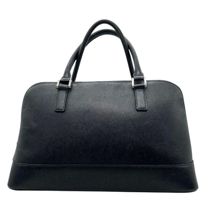 BURBERRY Hand Bag Tote Purse Nova Check PVC Black Authentic