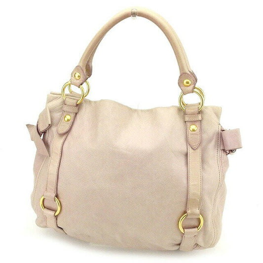 MIU MIU Hand Bag Tote Purse Pink Authentic