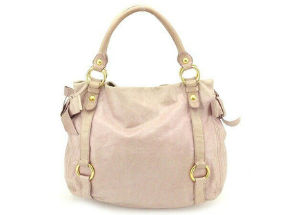 MIU MIU Hand Bag Tote Purse Pink Authentic