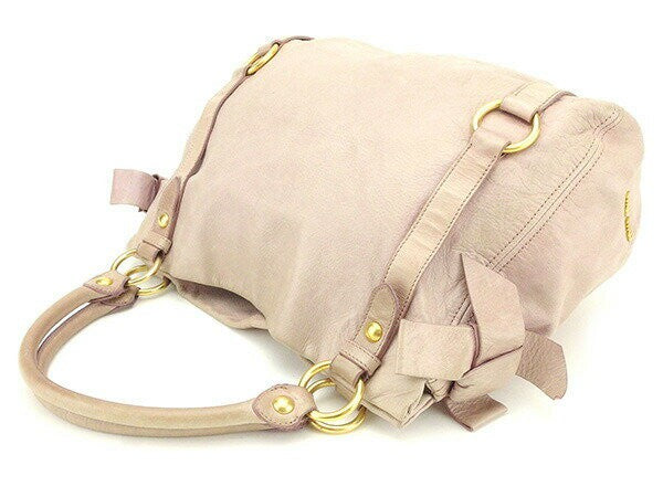 MIU MIU Hand Bag Tote Purse Pink Authentic