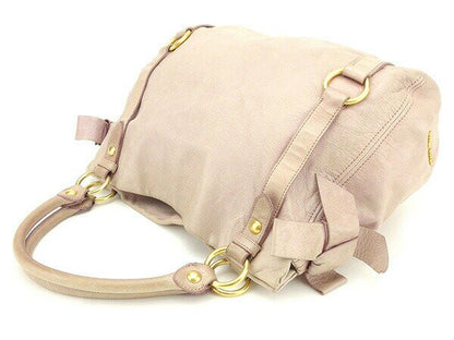 MIU MIU Hand Bag Tote Purse Pink Authentic