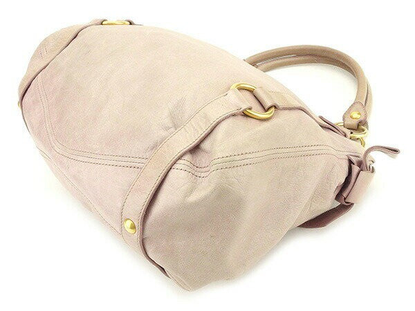 MIU MIU Hand Bag Tote Purse Pink Authentic
