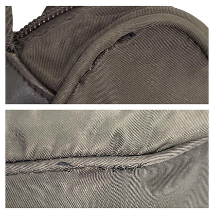 PRADA Shoulder Camera Bag Purse Logo Nylon Khaki Authentic