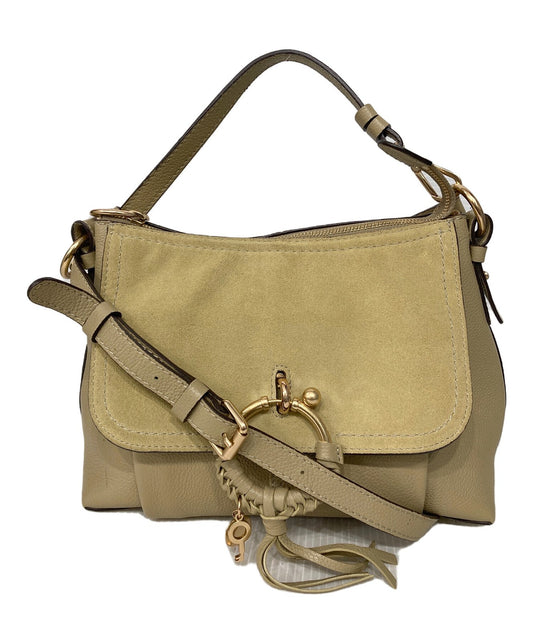 See By Chloe Hand Shoulder Bag Tote Purse joan 2way Beige Authentic