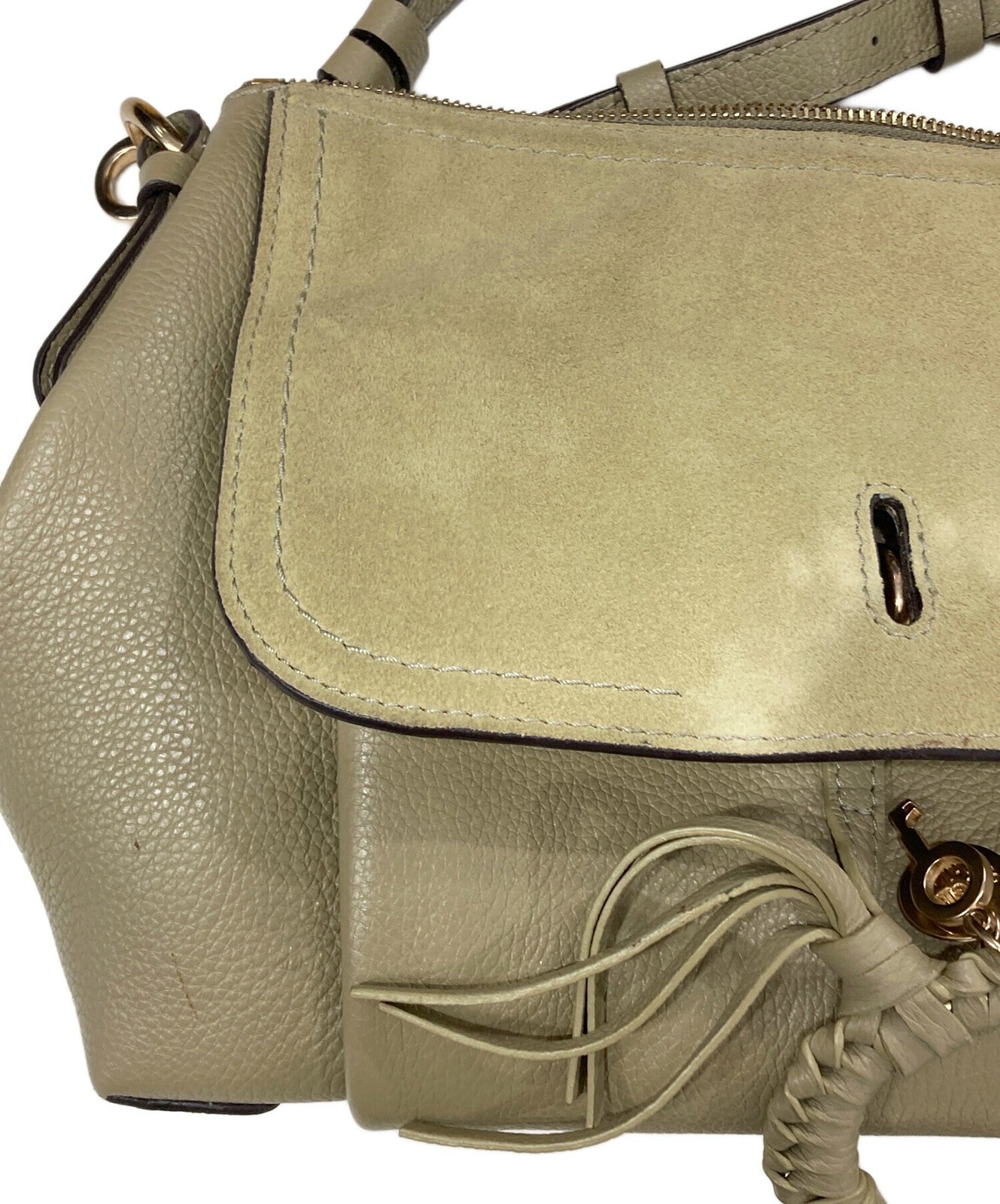 See By Chloe Hand Shoulder Bag Tote Purse joan 2way Beige Authentic