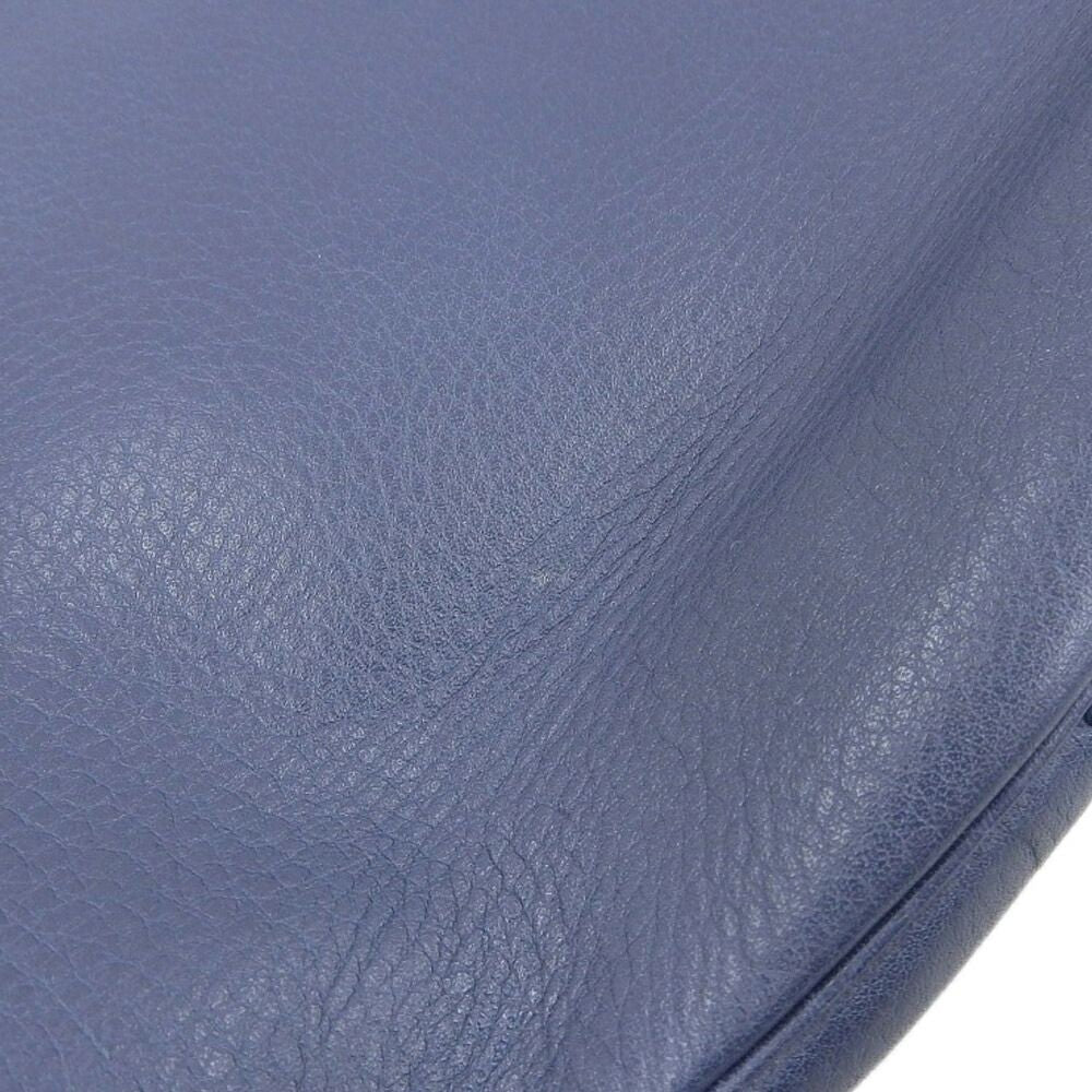 MULBERRY Shoulder Bag Purse Leather Blue Authentic