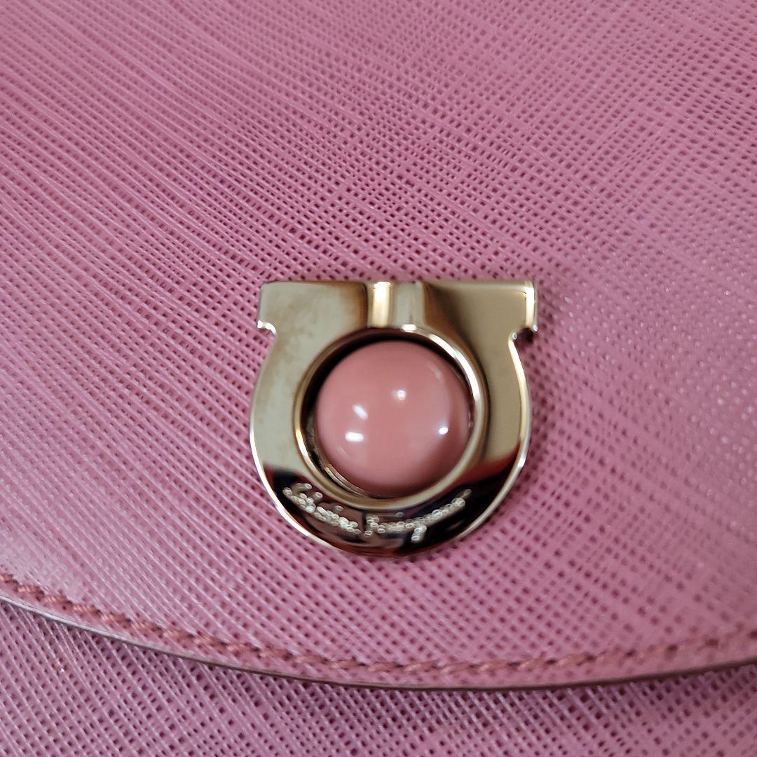 Salvatore Ferragamo Purse handbag Tote Pink Suede Women's Authentic Used