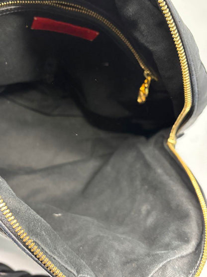 Valentino Garavani Bag Shoulder Hand Tote Purse Leather Authentic Black Gold
