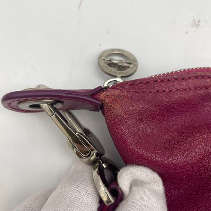 Longchamp handbag Purse Le Pliage Purple Leather Authentic Women's Used