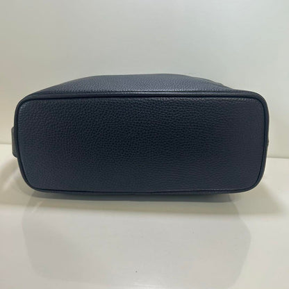 Montblanc Second Bag Clutch Bag Leather Navy Authentic