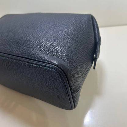Montblanc Second Bag Clutch Bag Leather Navy Authentic