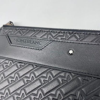 Montblanc Clutch Bag Second Bag Leather Black Authentic