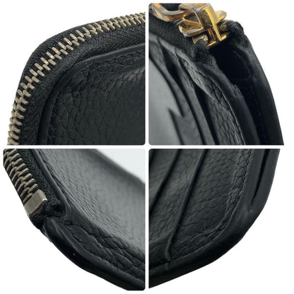 TOM FORD Coin Case Card Holder Wallet Purse Compact Leather Black Authentic