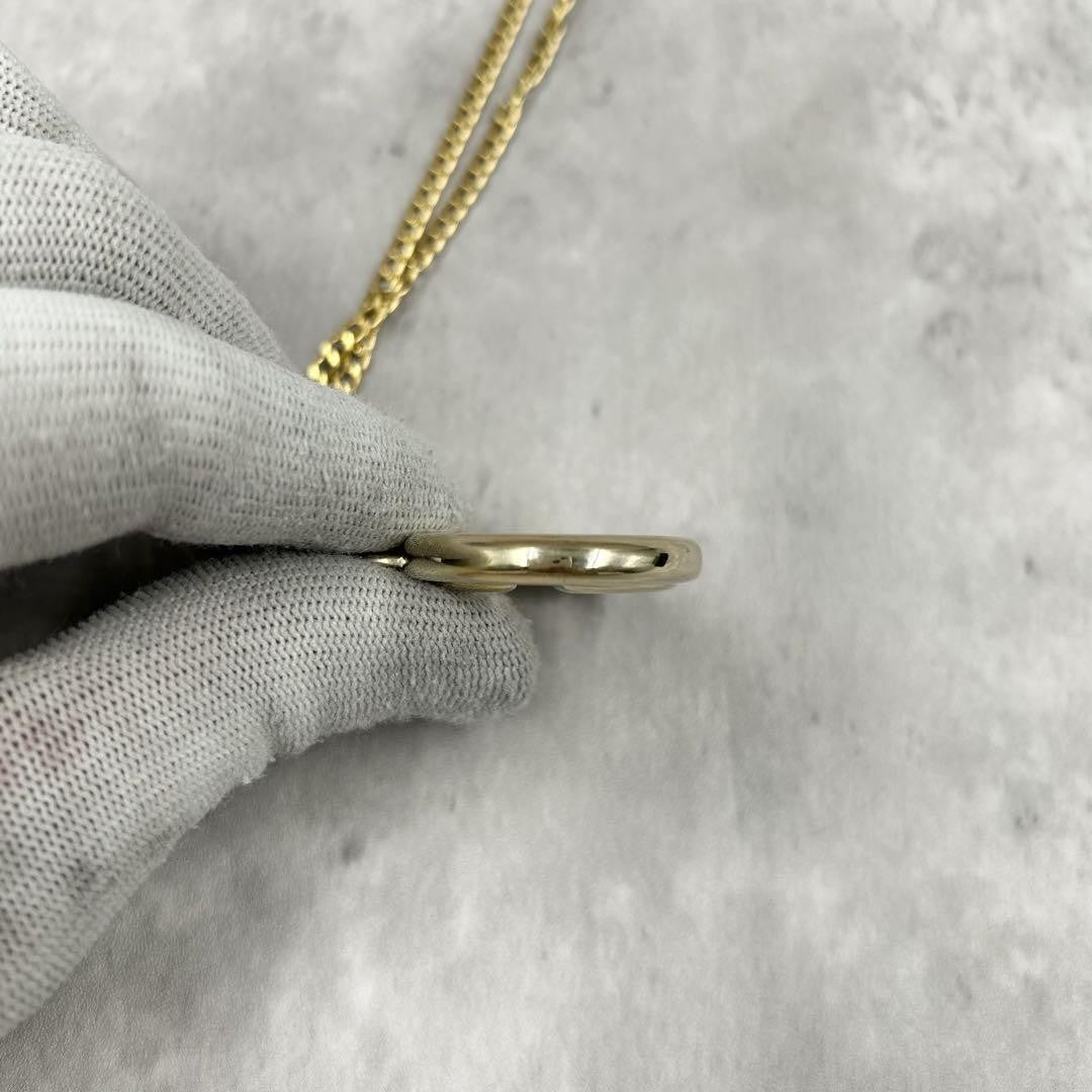 GUCCI Necklace Pendant Interlocking Gold Women Accessory Authentic